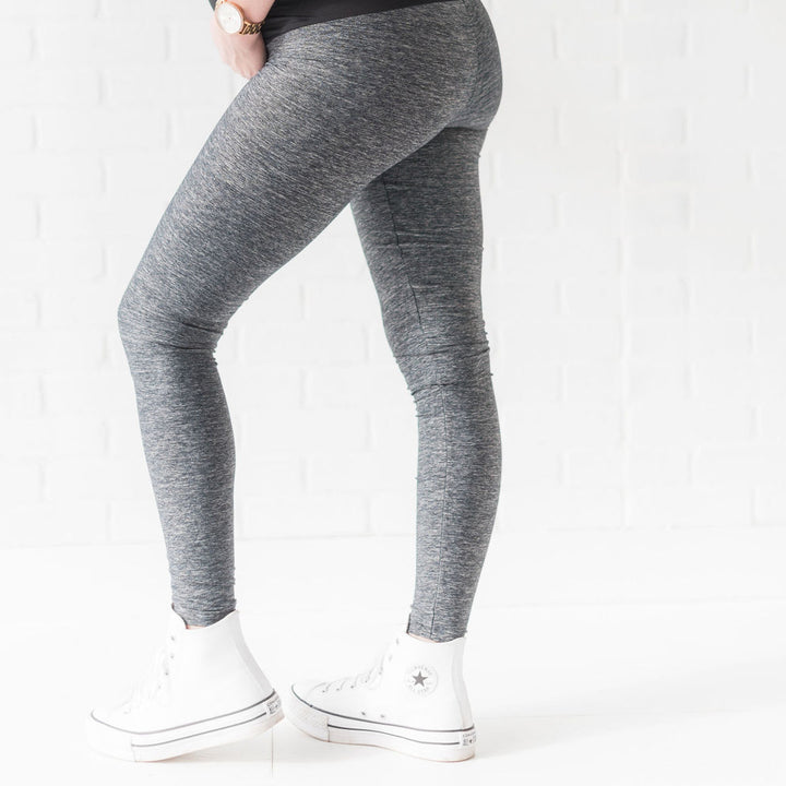 Lynx maternity legging in heathered graphite grey - New Genes Maternity Wear
