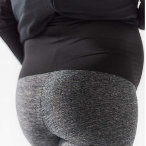 Lynx maternity legging in heathered graphite grey - New Genes Maternity Wear