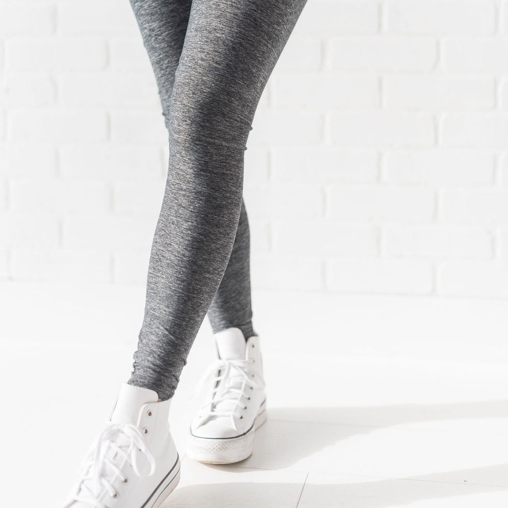 Lynx maternity legging in heathered graphite grey - New Genes Maternity Wear