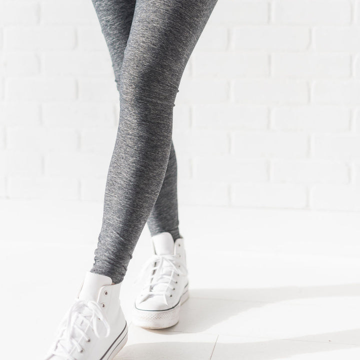 Lynx maternity legging in heathered graphite grey - New Genes Maternity Wear