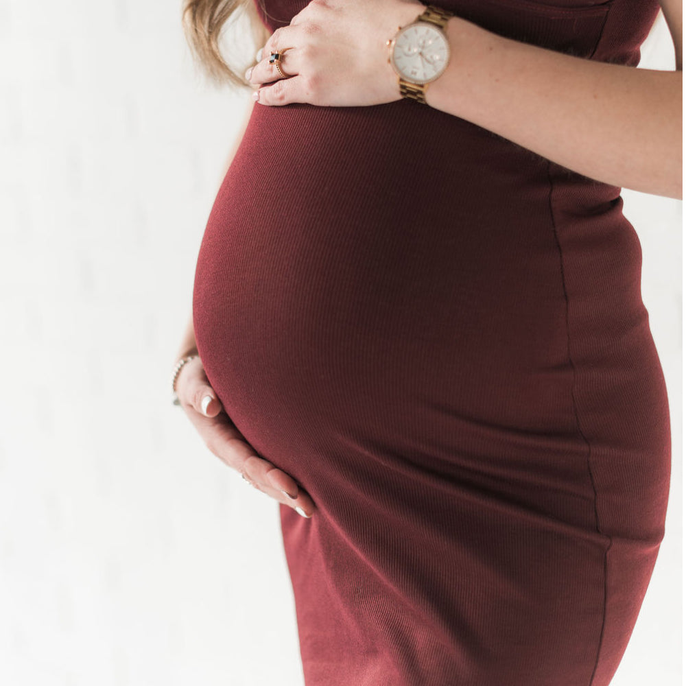 Ribbed Maternity + Nursing Dress ...