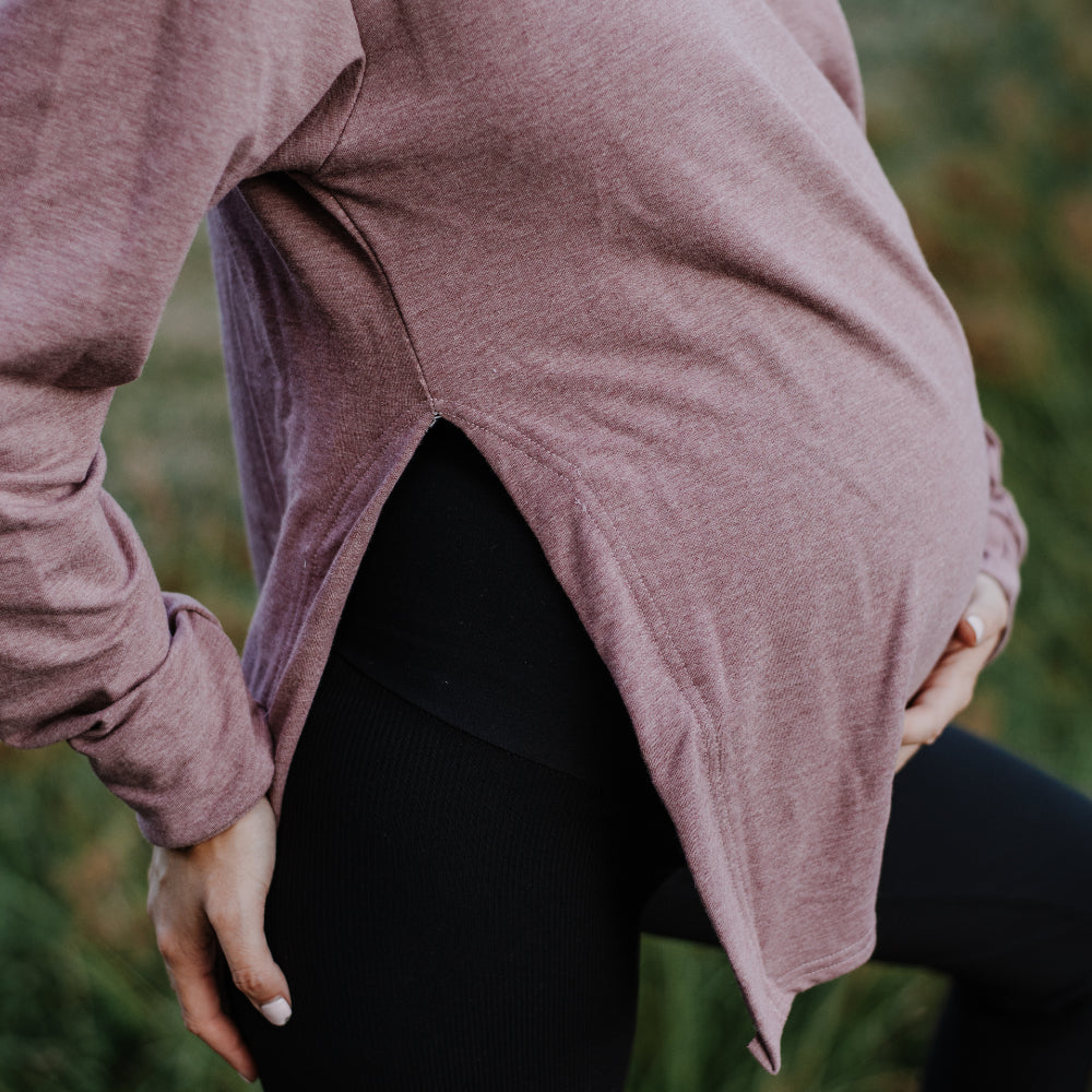 Charlotte slit maternity sweater - New Genes Maternity Wear