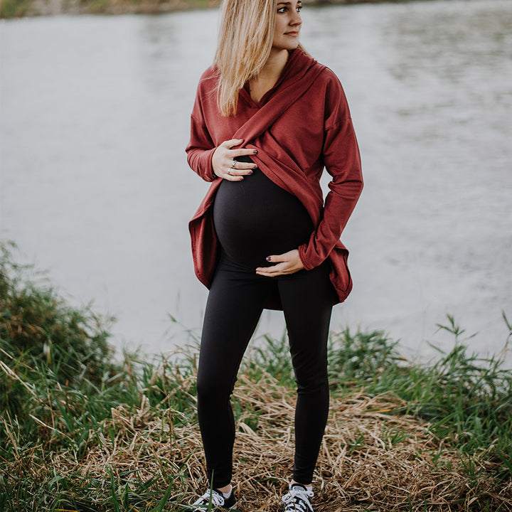 Lynx maternity legging in black - New Genes Maternity Wear