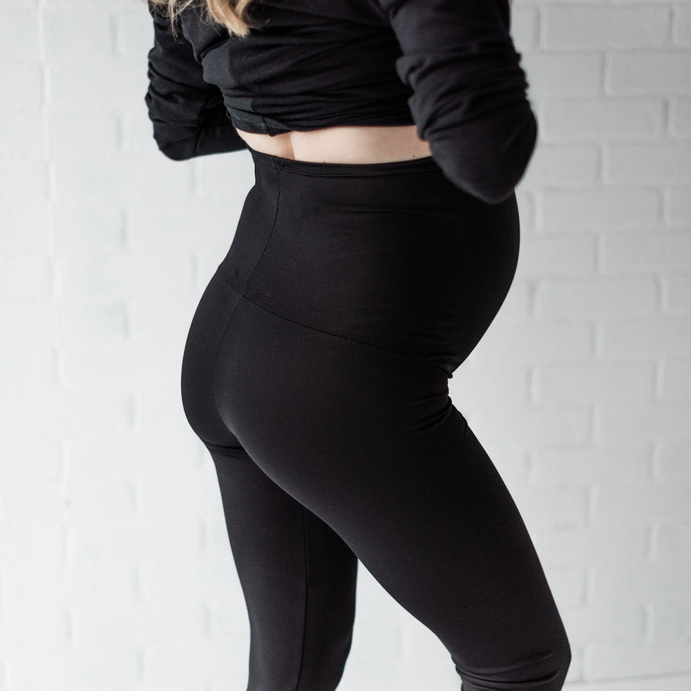 Lynx maternity legging in black - New Genes Maternity Wear