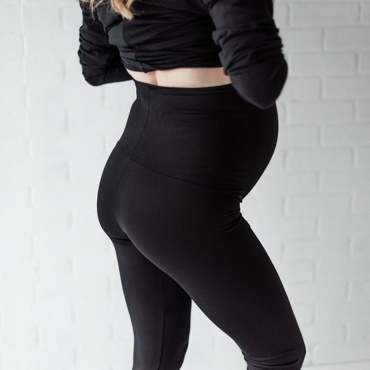 Lynx maternity legging in black - New Genes Maternity Wear