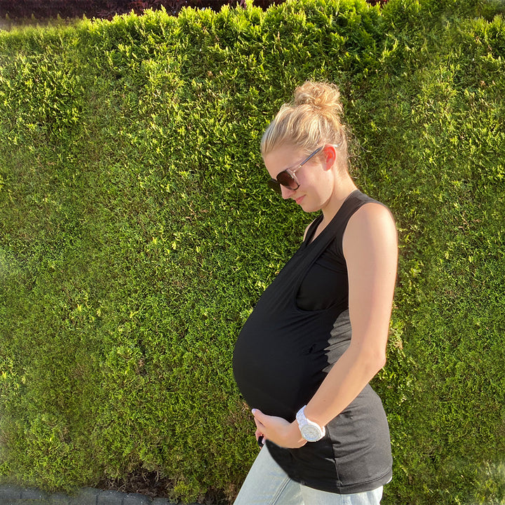 Spencer Nursing Tank-Black - New Genes Maternity Wear 